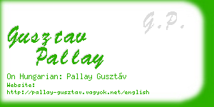 gusztav pallay business card
