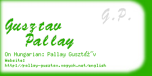 gusztav pallay business card